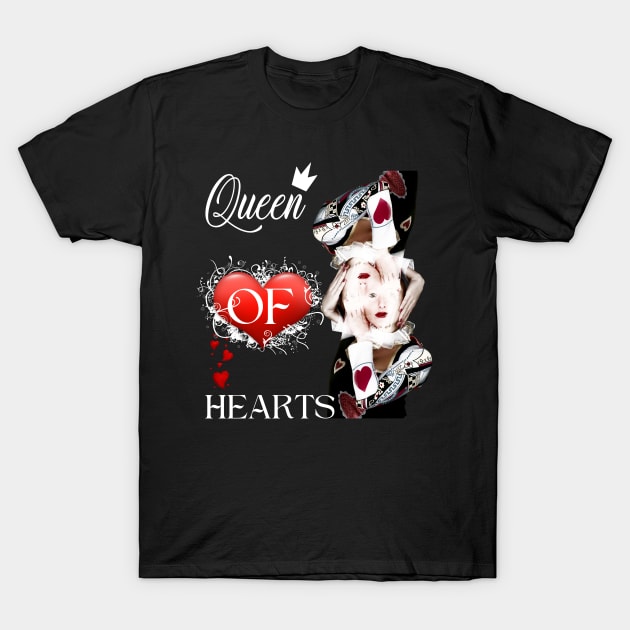 QUEEN OF HEARTS DESIGN T-Shirt by The C.O.B. Store